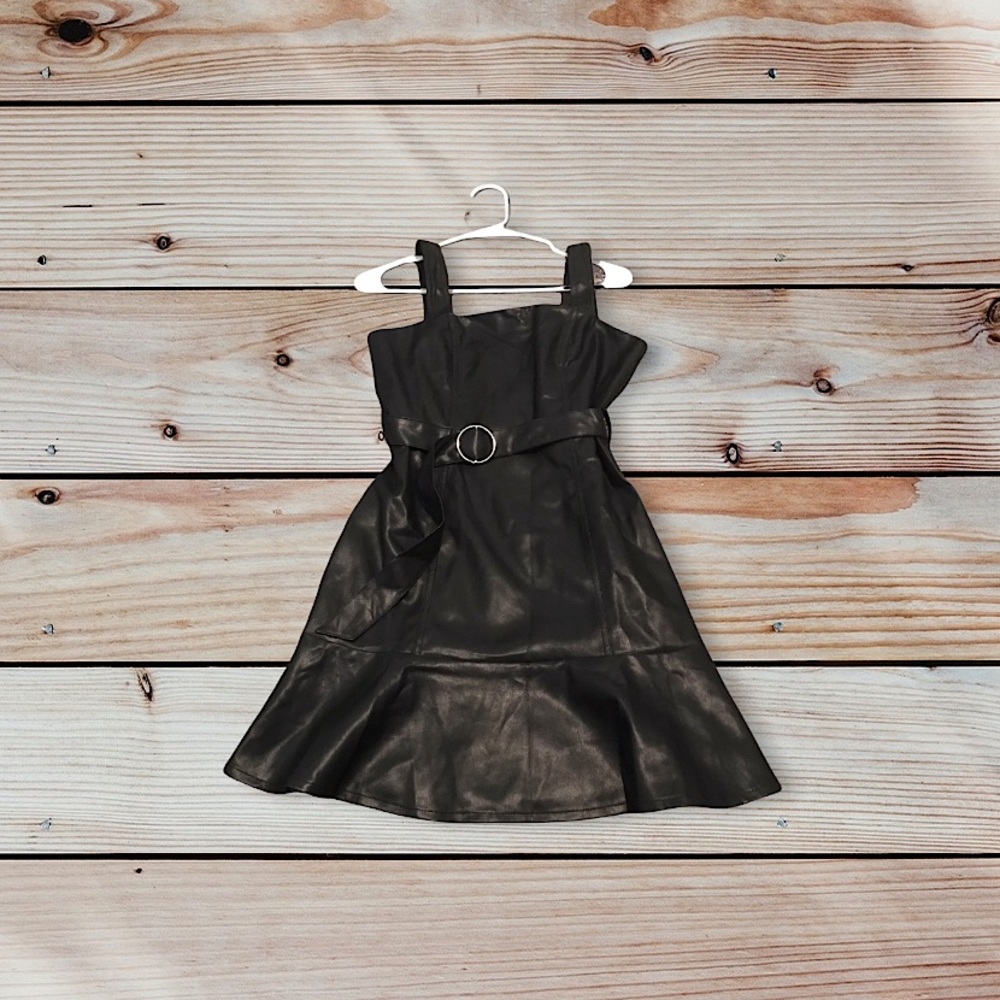 Forever 21 Faux Leather Pinafore Dress